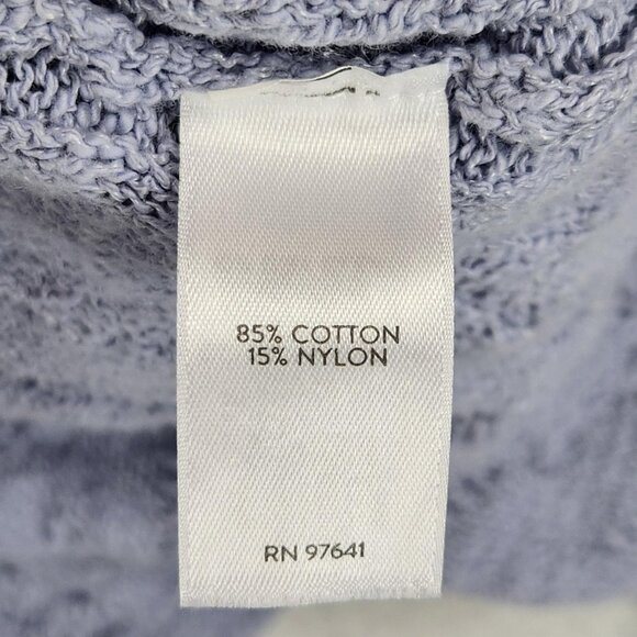 J Jill Sweater Womens Medium Purple Cable Knit Long Sleeve Boat Neck Pullover - Picture 7 of 10